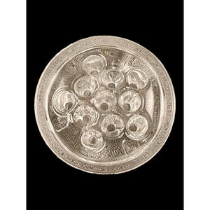 Clear Glass Flower Frog Bowl - Floral Egg Arrangement Holder